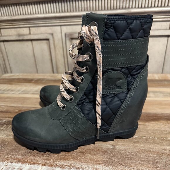 Sorel Women's Lexie Wedge Boot Slate Size 8 - Picture 2 of 7